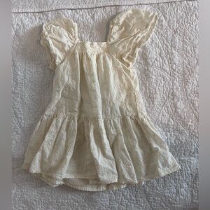 Zara Cream Embroidered Floral Dress, size 2-3t